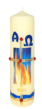 Ostertischkerze 270/70 mm, Dek. 3375